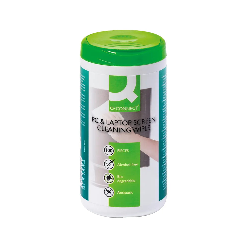 Q-CONNECT SCREEN AND KEYBOARD WIPES (Pack of 100)