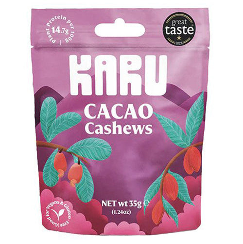 KARU COCOA SALTED CARAMEL ROASTED CASHEWS (35g) x 10