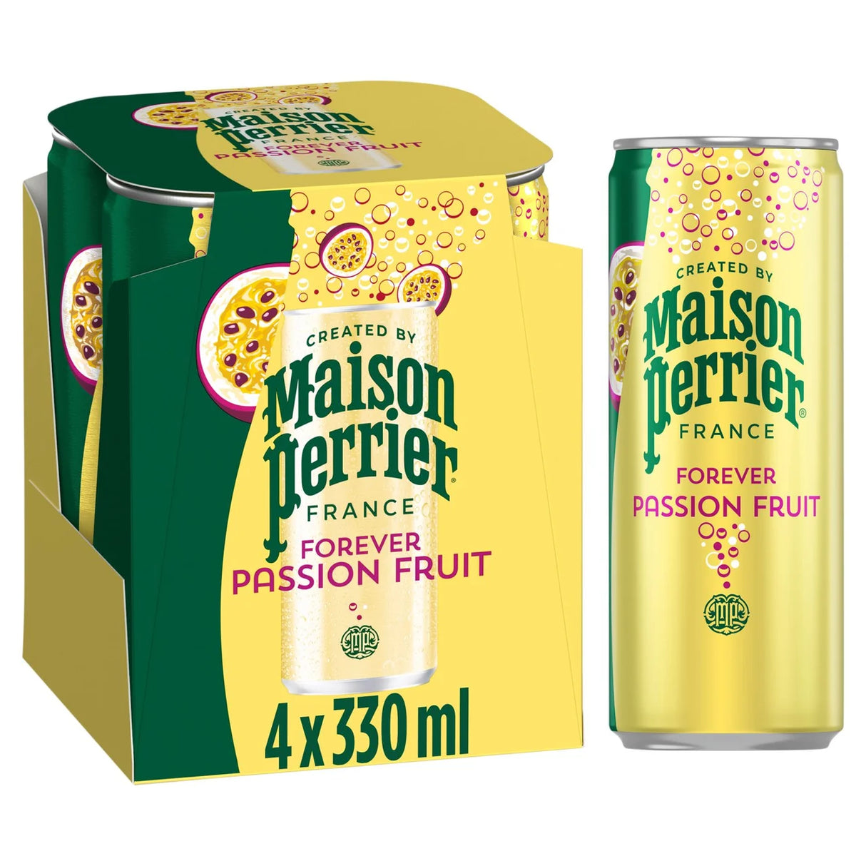 MAISON PERRIER FOREVER PASSION FRUIT SPARKLING WATER (330ml) x 4