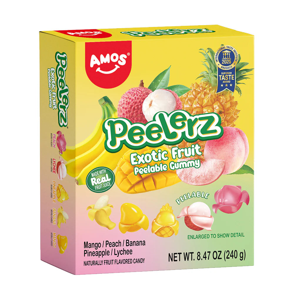 AMOS PEELERZ GUMMY SWEETS (5 FRUIT FLAVOURS) 240G