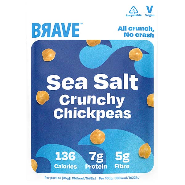 BRAVE ROASTED CHICKPEAS - SEA SALT (35g) x 12