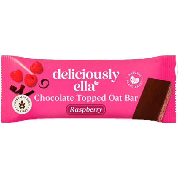 DELICIOUSLY ELLA - TOPPED OAT BARS - RASPBERRY CHOC (50g) x 12