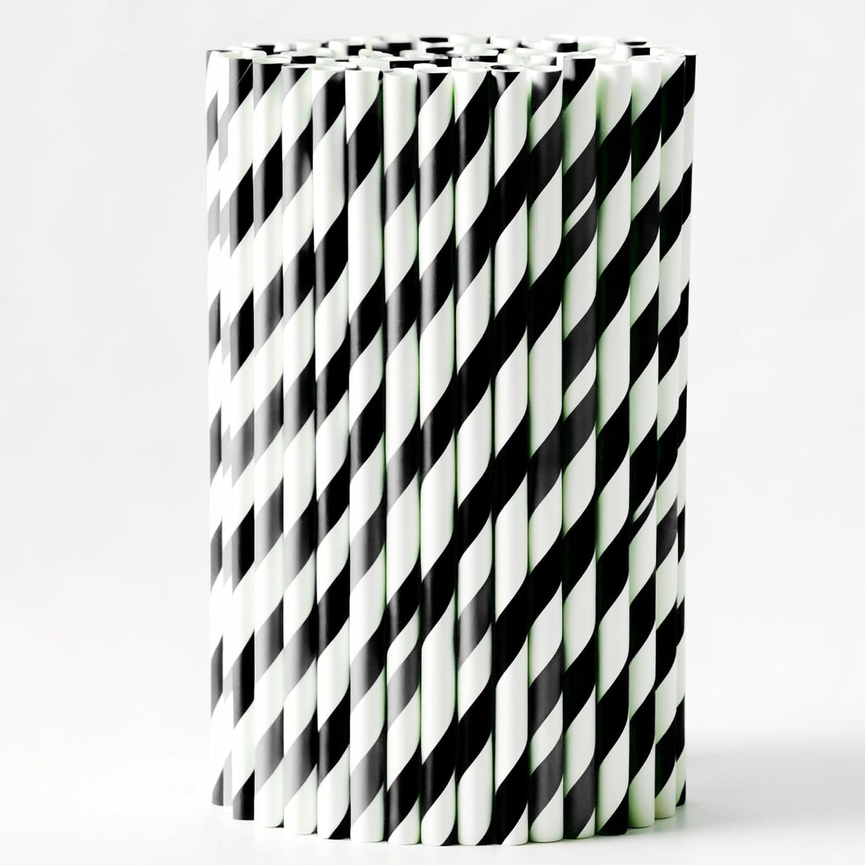 BLACK AND WHITE PAPER STRAWS 250S