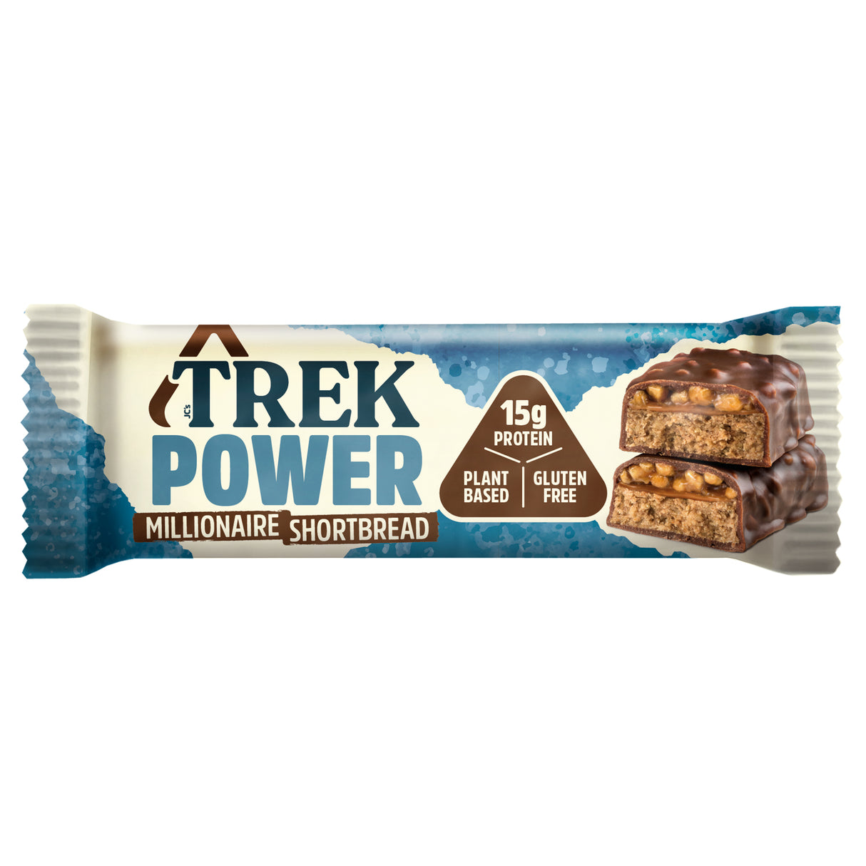 TREK POWER MILLIONAIRE SHORTBREAD BARS (55g) x 16