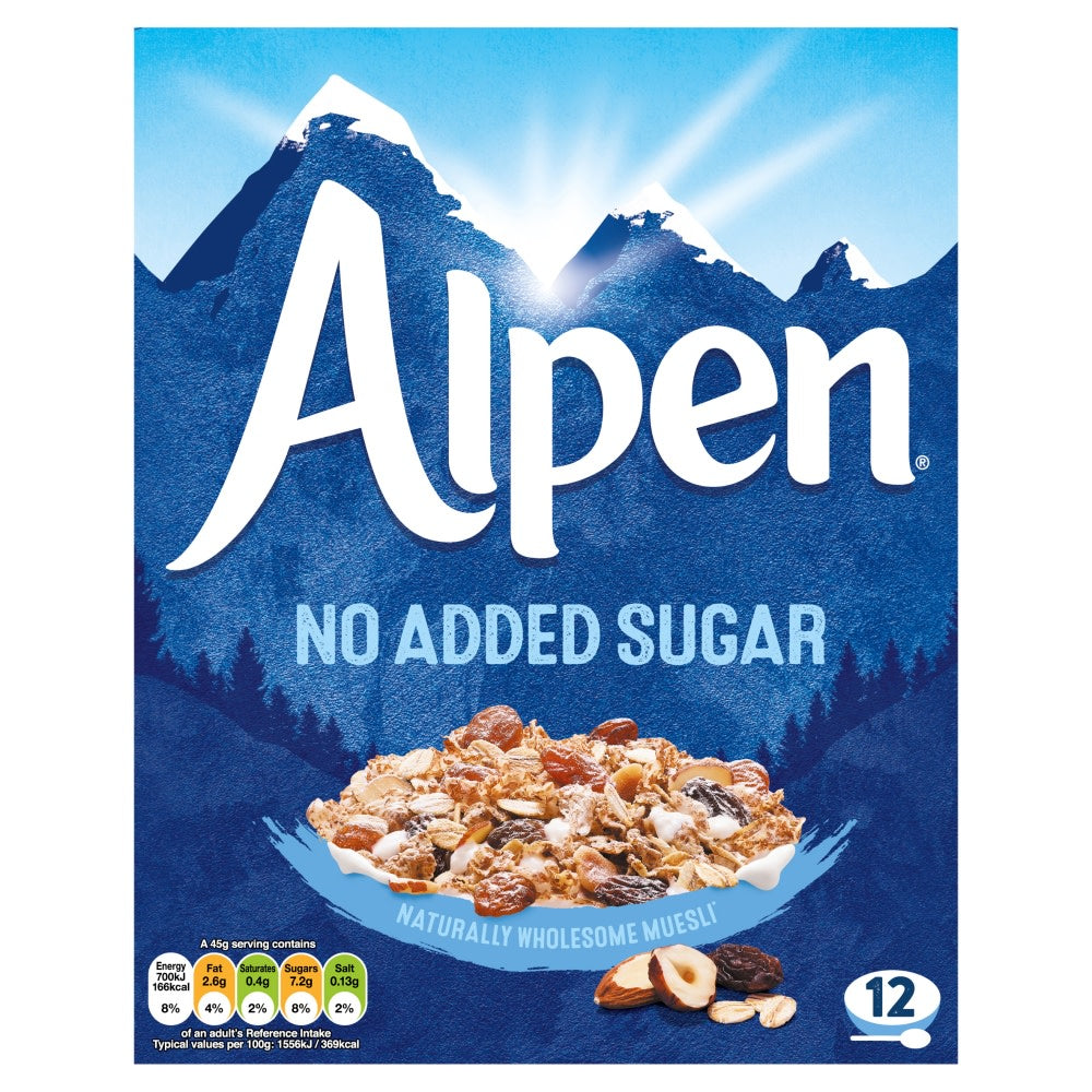 ALPEN NO ADDED SUGAR (550g) x 10