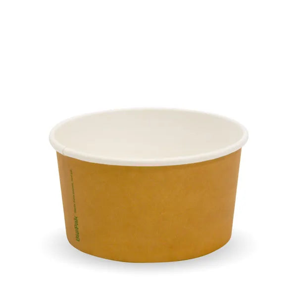 BIOPAK ICE CREAM POTS 150ml / 5oz KRAFT PLA-LINED x 1000
