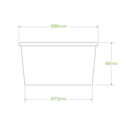 BIOPAK ICE CREAM POTS 150ml / 5oz KRAFT PLA-LINED x 1000