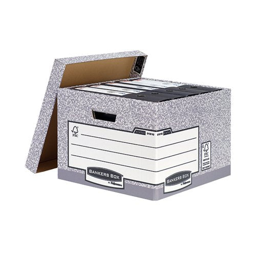 BANKERS BOX STORAGE BOX LARGE GREY (PACK OF 10) 01810-FFLP