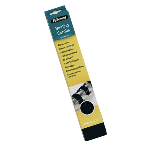 FELLOWES A4 PLASTIC BINDING COMBS 10MM BLACK (PACK OF 100) 5