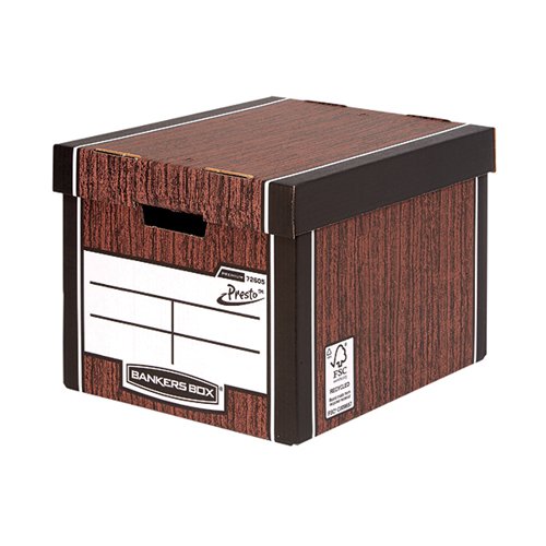 BANKERS BOX PREMIUM TALL BOX WOODGRAIN (PACK OF 5) 7260520