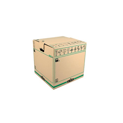 BANKERS BOX SMOOTHMOVE FASTFOLD REMOVAL BOX LARGE 85 LITRE BROWN/BLUE (PACK OF 5) 6205301