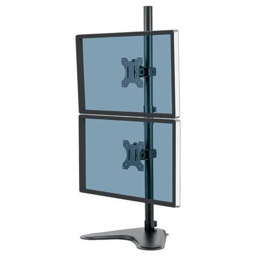 FELLOWES SEASA FREESTANDING DUAL STACKING MONITOR ARM 804400