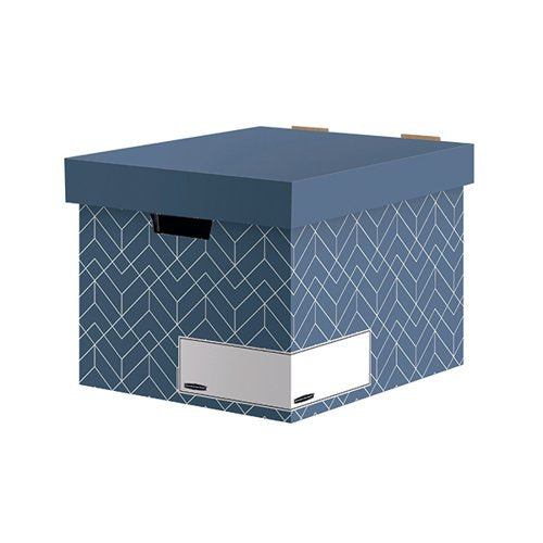 BANKERS BOX DECOR STORAGE BOX URBAN SLATE BLUE (PACK OF 5) 4483701