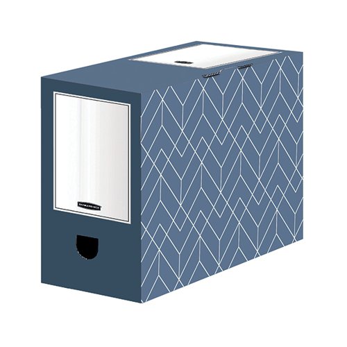 BANKERS BOX DECOR 150MM TRANSFER FILE SLATE BLUE (PACK OF 5) 4483901