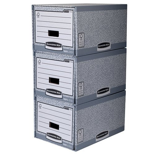 FELLOWES BANKERS BOX SYSTEM STORAGE DRAWER GRY/WHITE (PACK OF 5) 01820