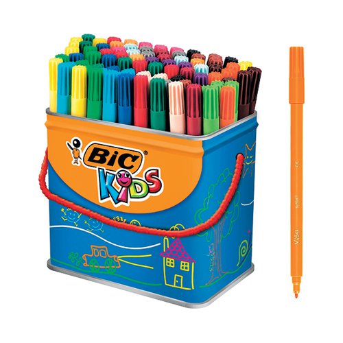 BIC KIDS VISA FELT TIP PENS FINE TIP ASSORTED (PACK OF 84) 829013