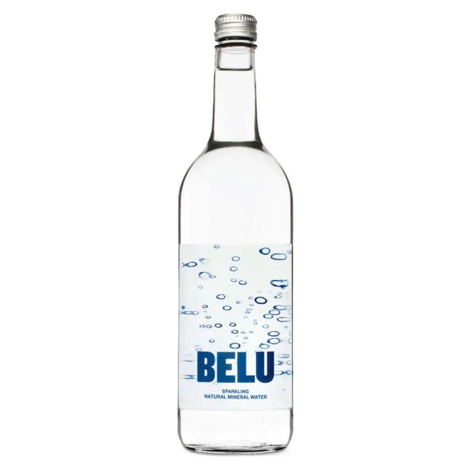 BELU MINERAL WATER SPARKLING - CLEAR GLASS BOTTLES (330ml) x 24