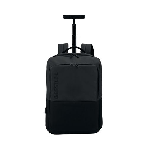 BESTLIFE TRAVEL TROLLEY BAG WITH USB CONNECTOR BT-3401BK-1