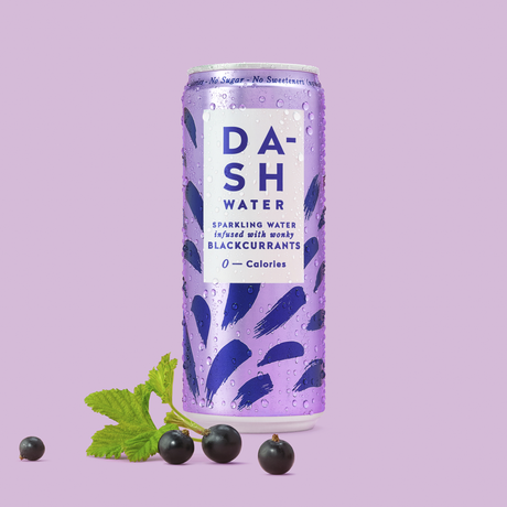 DASH WATER SPARKLING BLACKCURRANT CANS (330ml) x 12
