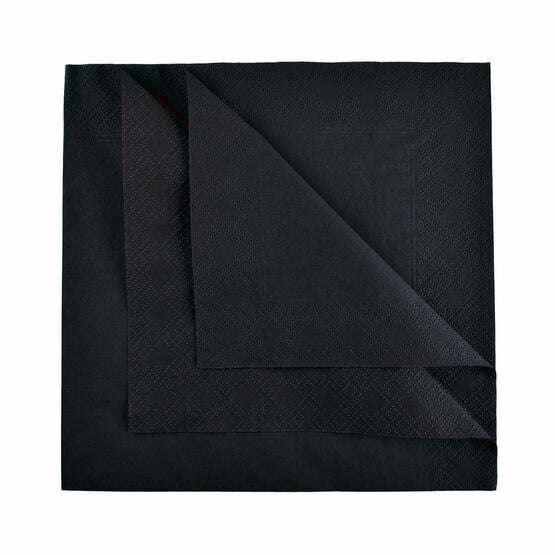 3 PLY 40cm NAPKINS BLACK x 1000