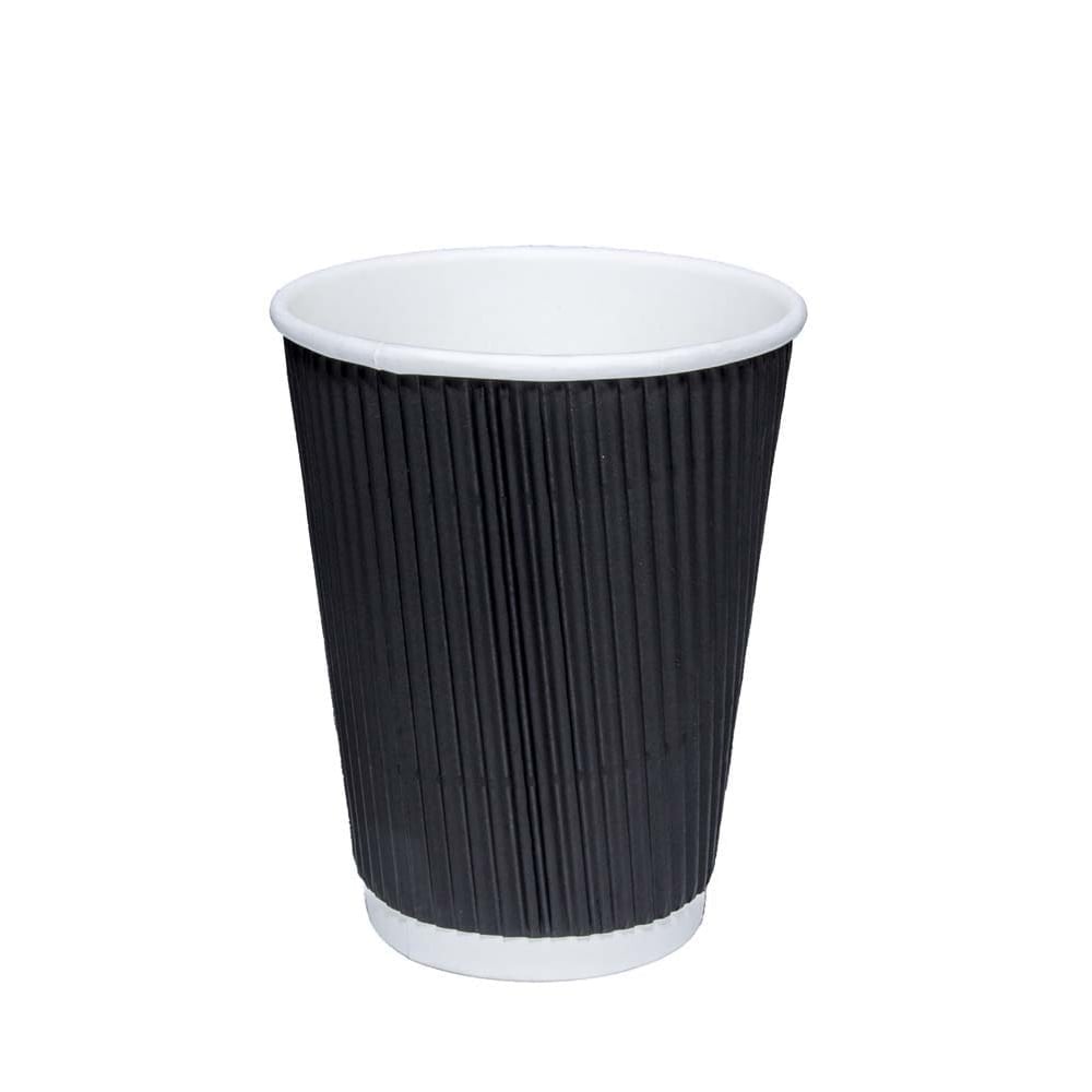 RIPPLE BLACK 12OZ CUPS (500 CUPS)