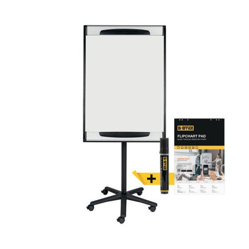 BI-OFFICE MOBILE MAGNETIC FLIPCHART EASEL 700X1000MM EA48061
