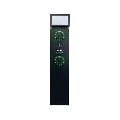 EVEC ELECTRIC VEHICLE DUAL CHARGER PEDESTAL TYPE 2 SOCKETS 2