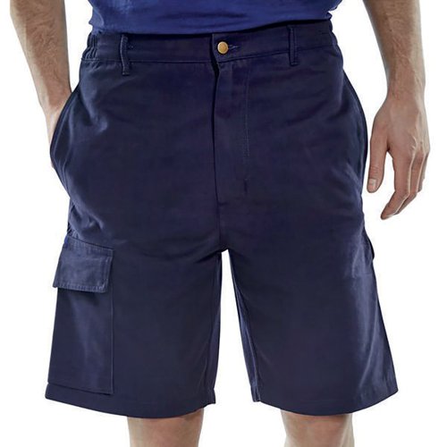 BEESWIFT CARGO POCKET SHORTS NAVY BLUE 32 CLCPSN32