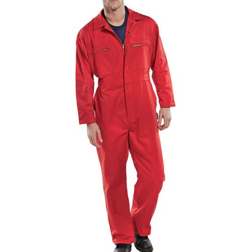 BEESWIFT SUPER CLICK HEAVYWEIGHT BOILERSUIT RED 36 PCBSHWRE3