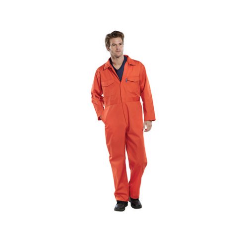 BEESWIFT CLICK POLYCOTTON BOILERSUIT ORANGE 40 INCH PCBSOR40