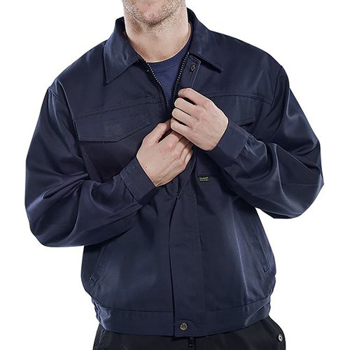 BEESWIFT HEAVYWEIGHT DRIVERS JACKET NAVY BLUE 50 PCJ9N50