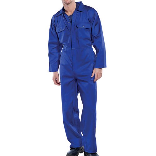 BEESWIFT CLICK POLYCOTTON REGULAR BOILERSUIT ROYAL BLUE 46 R