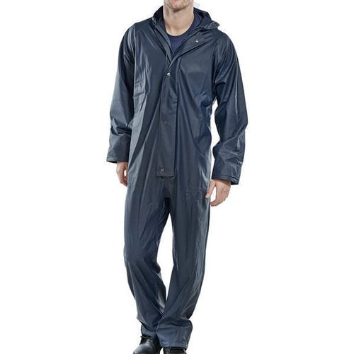 BEESWIFT SUPER B-DRI PU COVERALL NAVY BLUE L SBDCNL