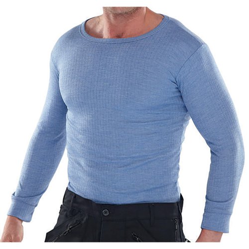 BEESWIFT LONG SLEEVE THERMAL VEST BLUE L THVLSL