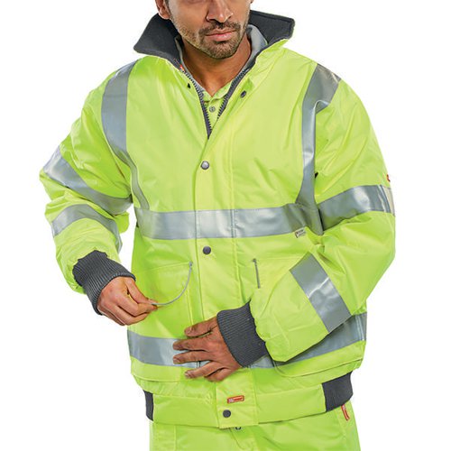 BEESWIFT SUPER HIGH VISIBILITY BOMBER JACKET SATURN YELLOW X