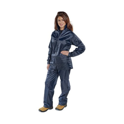 BEESWIFT NYLON B-DRI WEATHERPROOF SUIT NAVY BLUE SMALL NBDSN