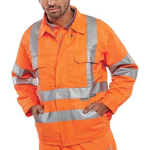 BEESWIFT RAILSPEC HIGH VISIBILITY JACKET ORANGE 48 RSJ48