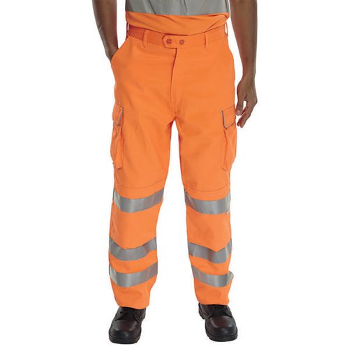 BEESWIFT RAIL SPEC HIGH VISIBILITY TROUSERS ORANGE 36 RST36