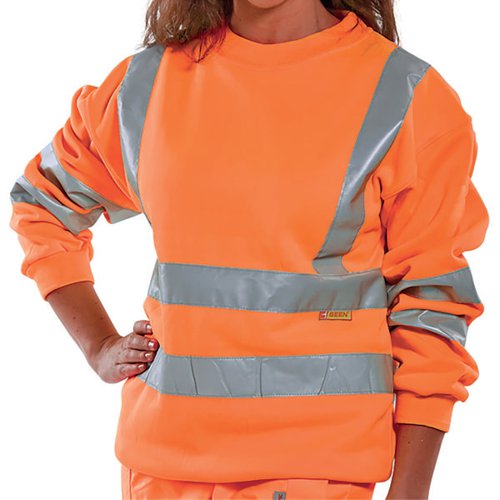 BEESWIFT HIGH VISIBILITY SWEATSHIRT ORANGE SMALL BSSENORS