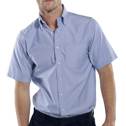 BEESWIFT SHORT SLEEVE OXFORD SHIRT BLUE 18 OXSSSB18