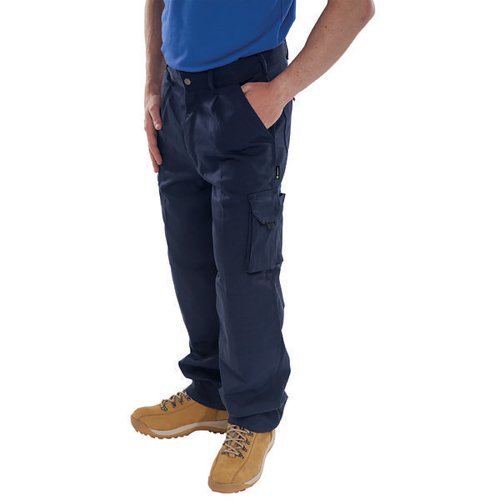 BEESWIFT CLICK TRADERS NEWARK TROUSERS NAVY BLUE 36T CTRANTN