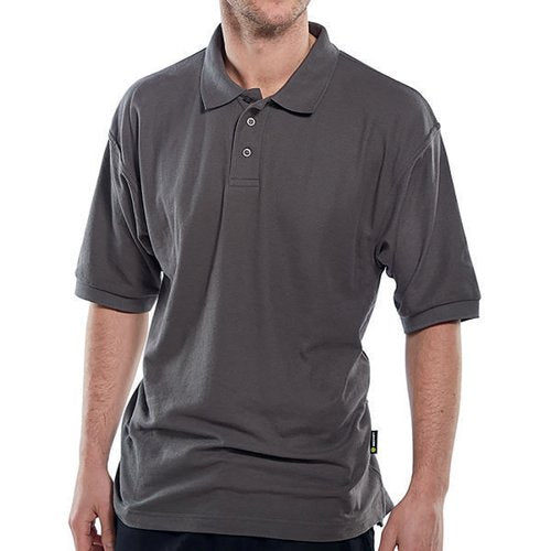 BEESWIFT CLICK SHORT SLEEVE POLO SHIRT GREY L CLPKSGYL
