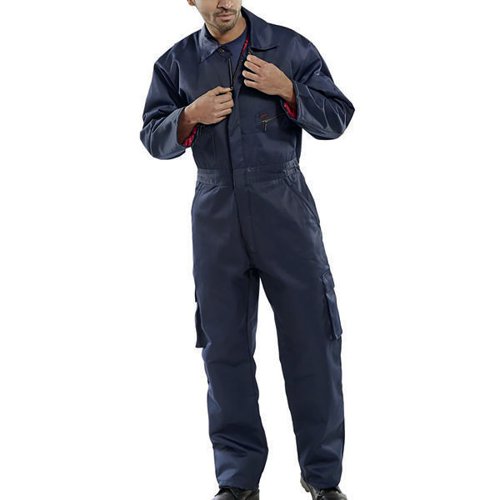 BEESWIFT CLICK QUILTED BOILERSUIT NAVY BLUE 54 QBSN54