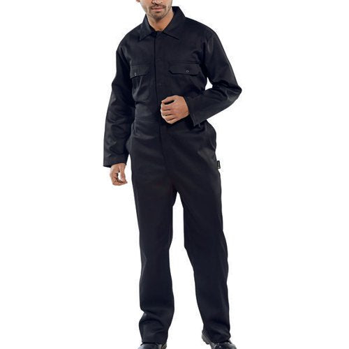 BEESWIFT CLICK POLYCOTTON REGULAR BOILERSUIT BLACK 42 RPCBSB