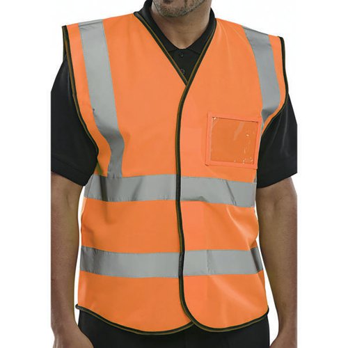 BEESWIFT HIGH VISIBILITY ID VEST ORANGE M BD108ORM