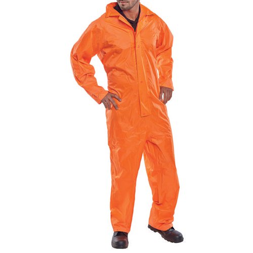 BEESWIFT NYLON B-DRI COVERALL ORANGE 4XL NBDCOR4XL
