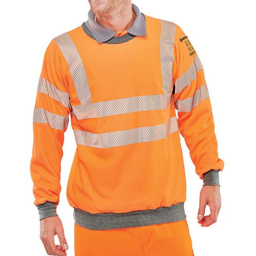 BEESWIFT ARC GO/RT HIGH VISIBILITY SWEATSHIRT ORANGE L CARC5