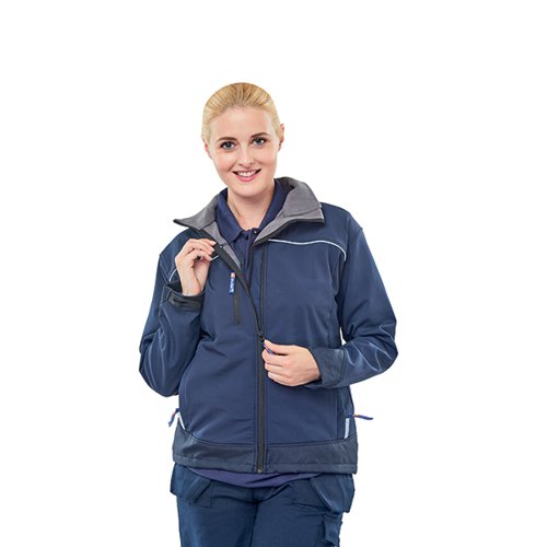 BEESWIFT LADIES SOFT SHELL JACKET NAVY BLUE LARGE LSSJNL