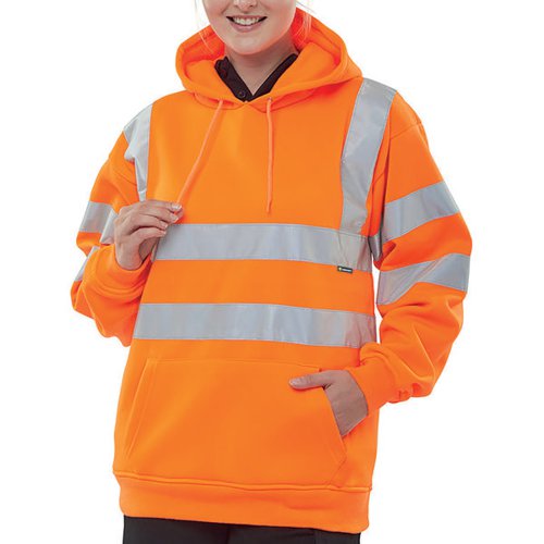 BEESWIFT PULL ON HOODY HI VIS SWEATSHIRT ORANGE M BSSSH25ORM