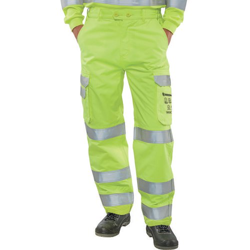 BEESWIFT HIGH VISIBILITY TROUSERS SATURN YELLOW 36 CARC5SY36